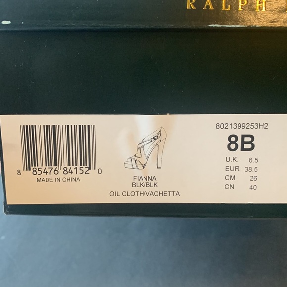 Lauren Ralph Lauren Black Crisscross Platform Heels - Picture 10 of 10